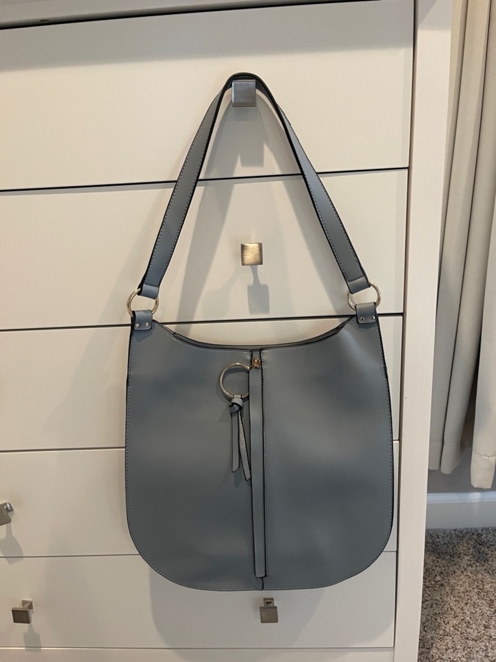 Blue Shoulder Hobo Bag - Elegant Everyday Carry